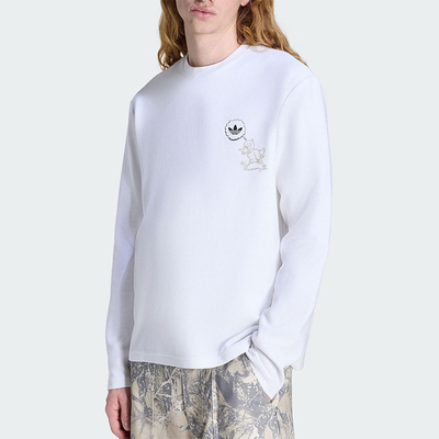 Adidas/阿迪达斯正品三叶草男士休闲圆领套头针织长袖上衣KG6440