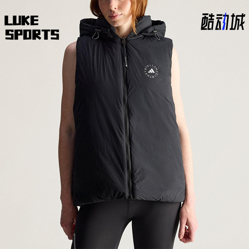 Adidas/阿迪达斯正品SMCPADEDVEST新款女经典黑色马甲棉服JW2038