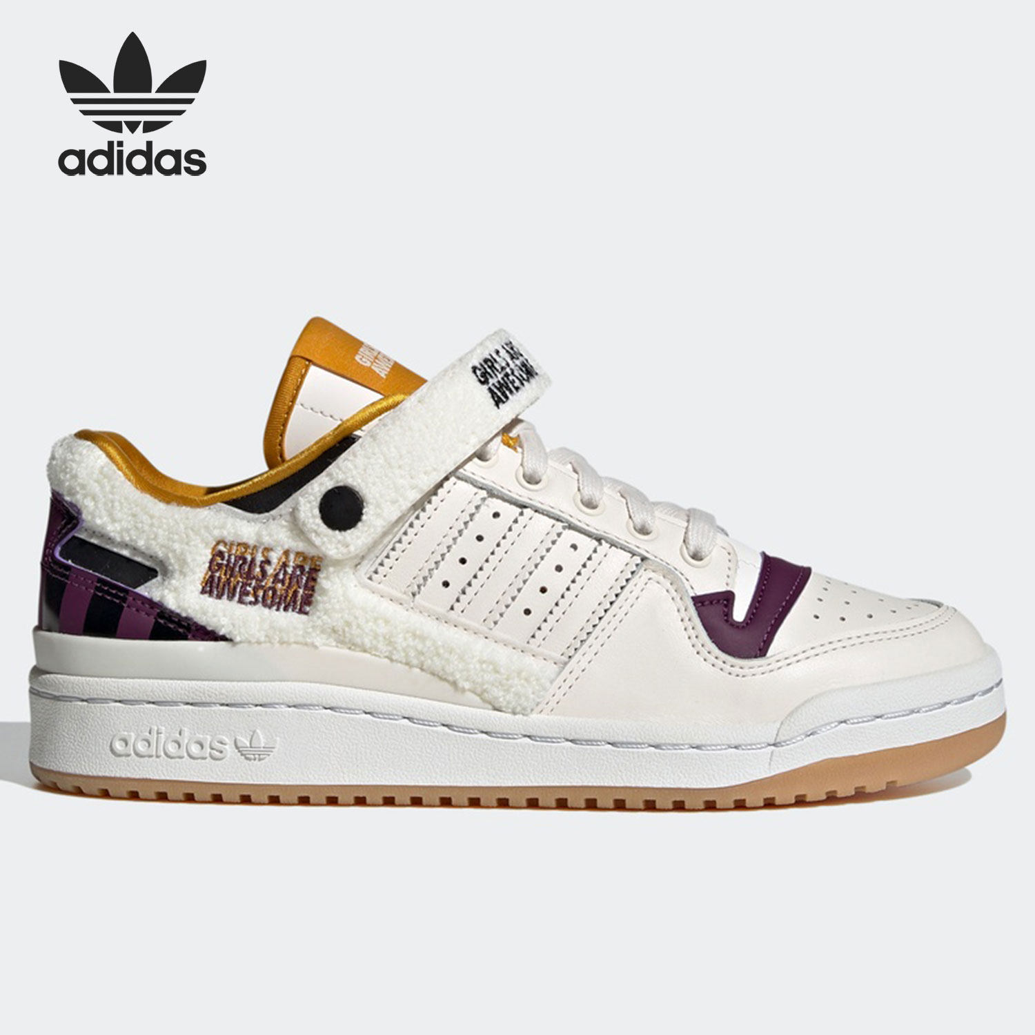 Adidas/阿迪达斯官方正品女士头层牛皮防滑耐磨低帮板鞋GY2680