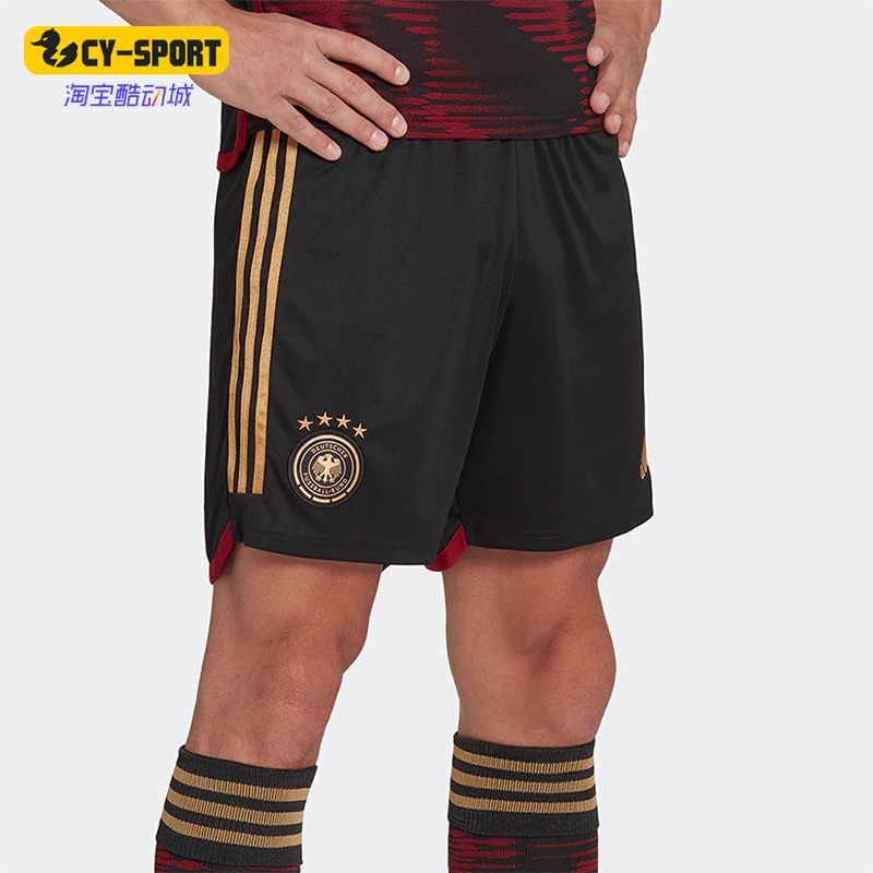 Adidas/阿迪达斯正品世界杯德国队客场男足球透气运动短裤 HF1698
