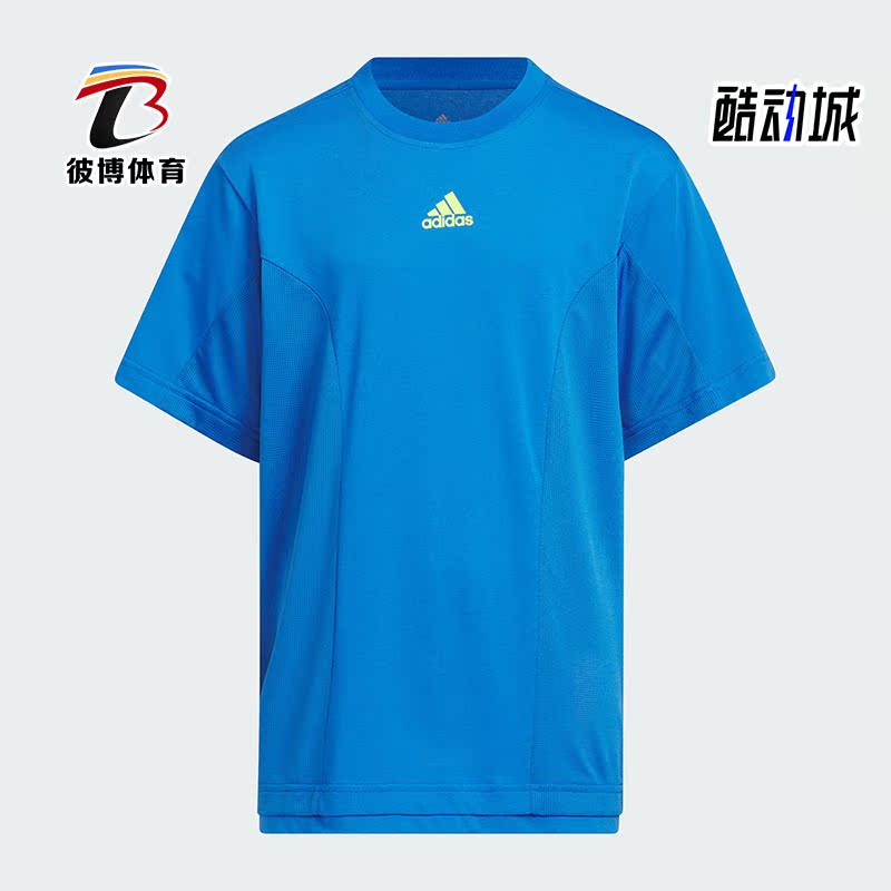 阿迪达斯大童运动短袖