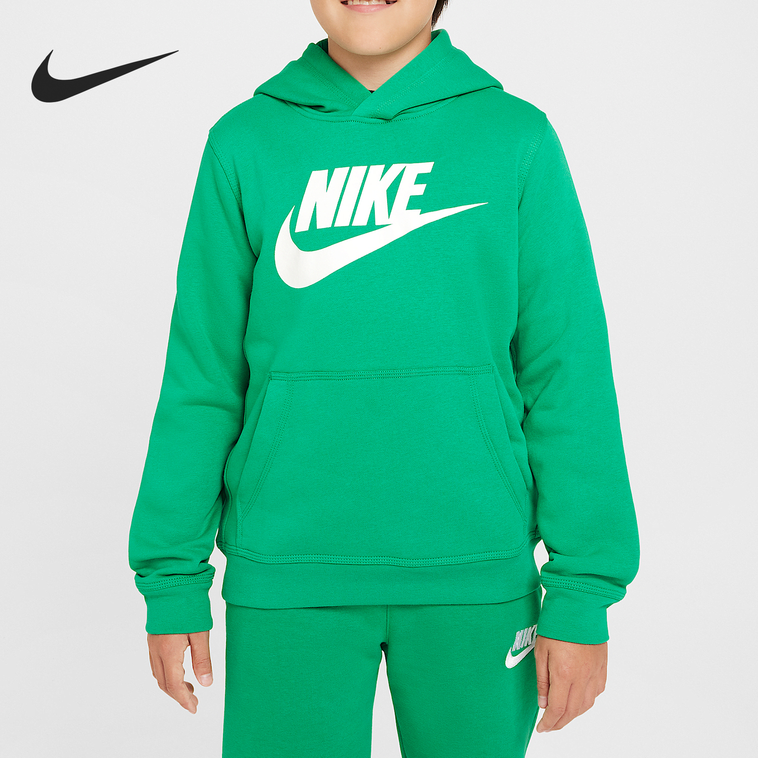 Nike/耐克正品新款大童连帽复古透气卫衣套头衫CJ7861-324