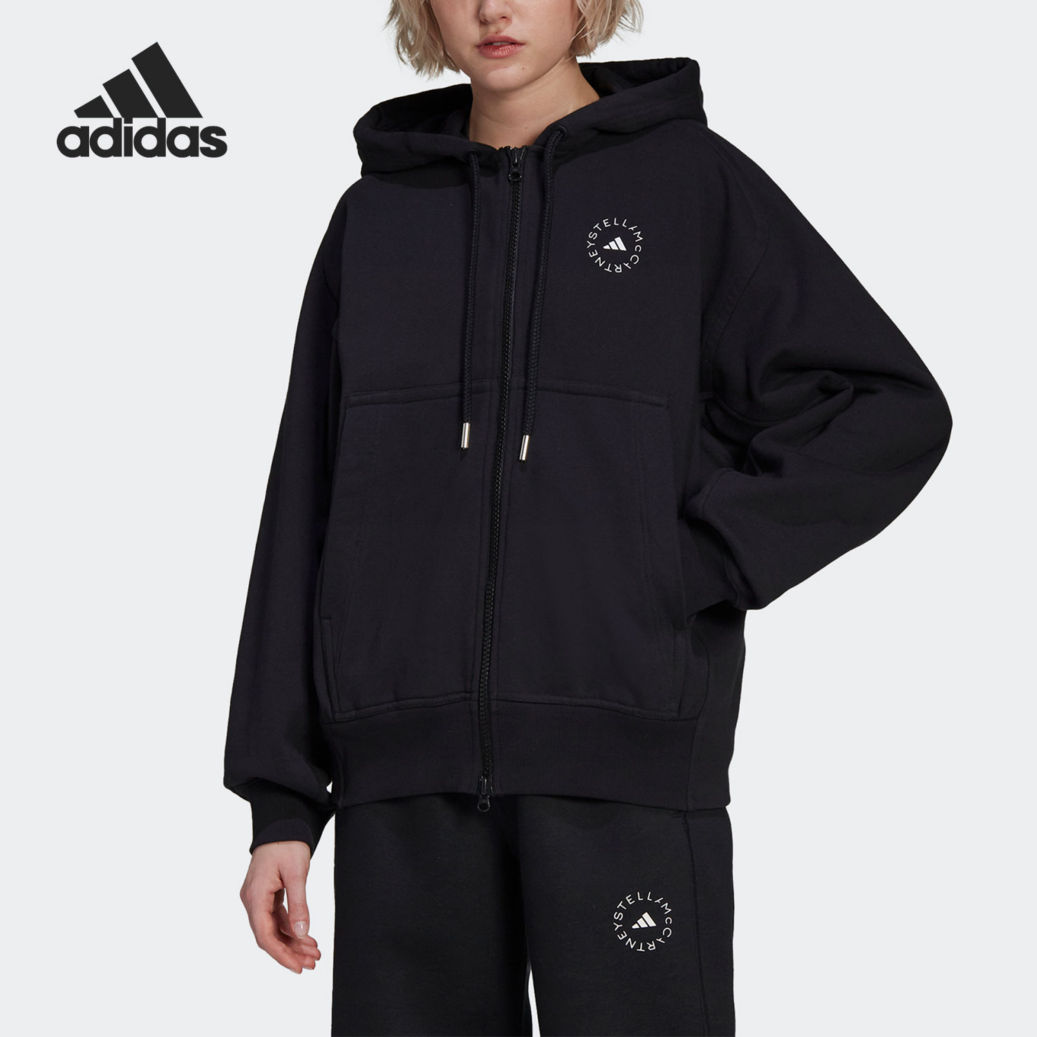 Adidas/阿迪达斯正品ASMC SW FZ HD女子运动连帽外套H59977