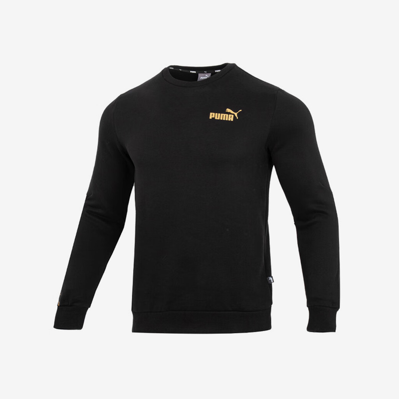 Puma/彪马正品冬季新款男子休闲宽松运动圆领卫衣674346-01