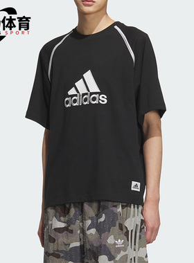 Adidas/阿迪达斯正品BADGE T-SHIRT男士经典针织圆领短袖KC3861