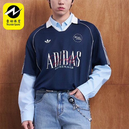 Adidas/阿迪达斯正品三叶草针织宽松休闲潮流短袖POLO衫KY2192