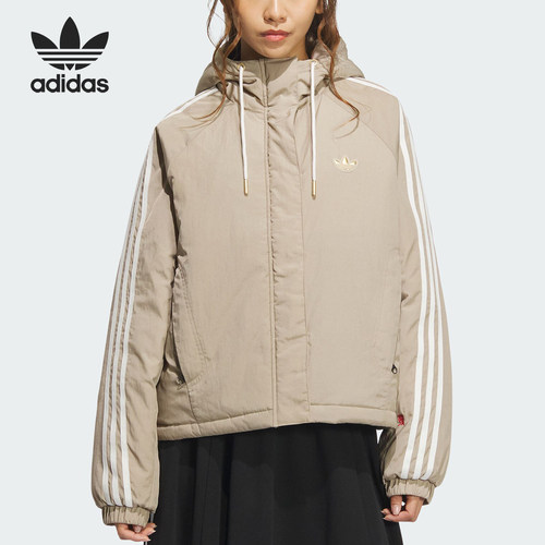 阿迪达斯女士运动连帽棉服