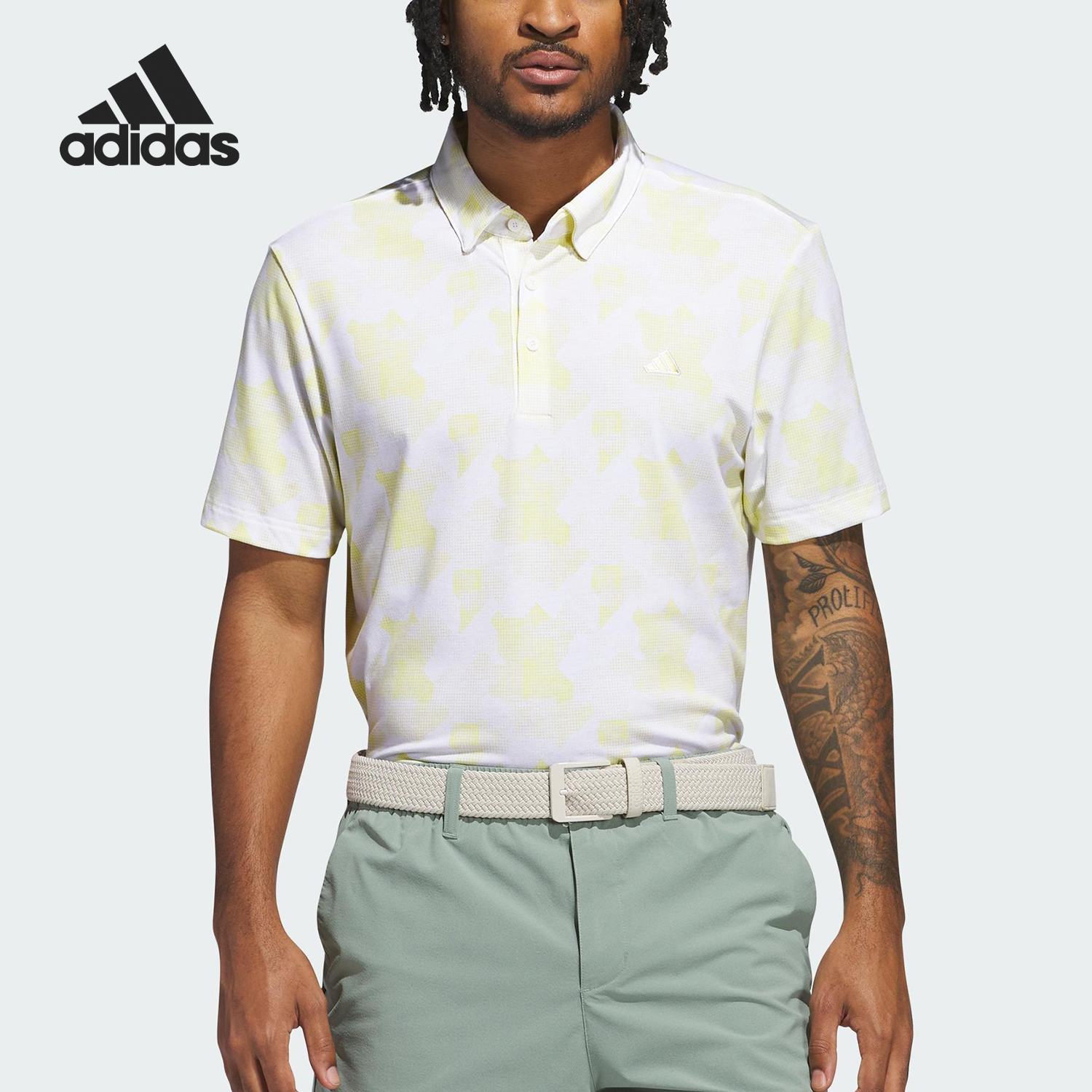 Adidas/阿迪达斯官方正品新款男士翻领高尔夫运动POLO衫JF4936