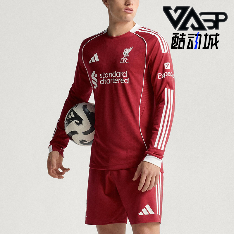 Adidas/阿迪达斯正品LIVERPOOL男士圆领足球训练修身长袖JV6445