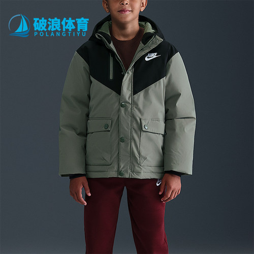 Nike/耐克正品冬季大童运动运动保暖工装休闲羽绒服IQ9990-320