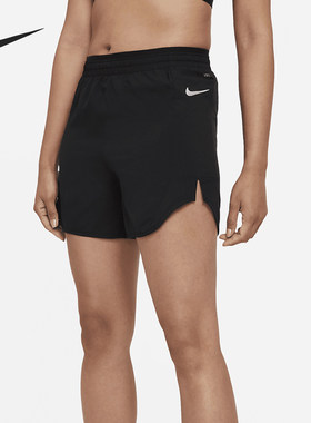 Nike/耐克正品2025秋季款女士松紧腰运动透气短裤CZ9577-010