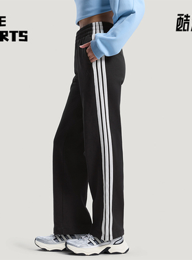 Adidas/阿迪达斯正品2026春季款女士运动松紧腰直筒长裤KS2819