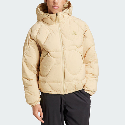 阿迪达斯男女保暖连帽羽绒服