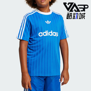 透气短袖 三叶草大童套头运动透气经典 JC7310 阿迪达斯正品 Adidas