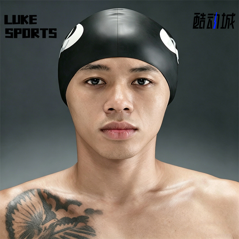 Nike/耐克正品NikeSwim硅胶泳帽新款男黑白色泳帽IQ7840-011