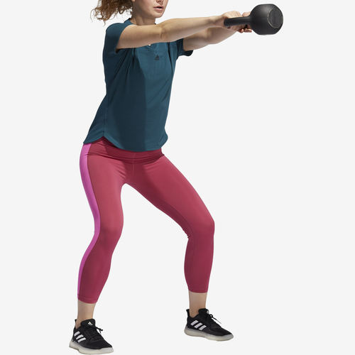 Adidas阿迪达斯正品AEROREADY女运动短袖圆领健身T恤GQ9432