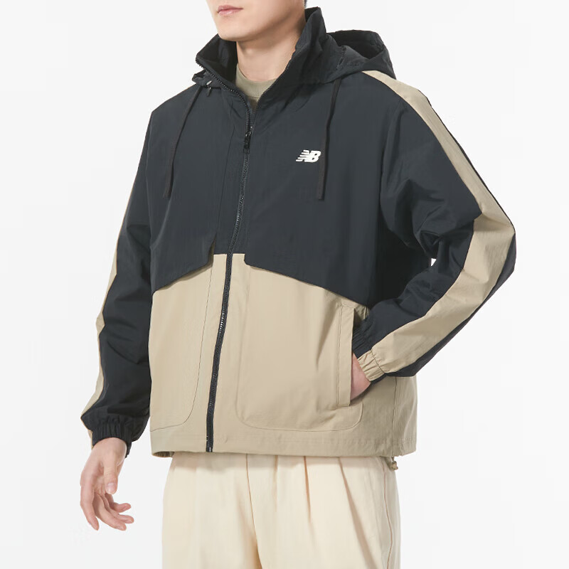 New Balance/NB正品男士拉链经典梭织连帽夹克外套AMJ41340-SOT