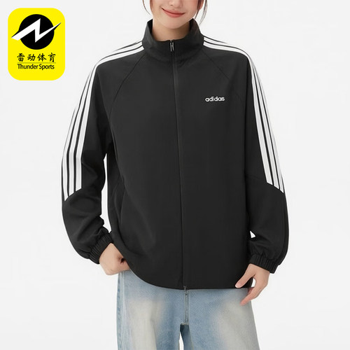 Adidas/阿迪达斯正品新款女士运动保暖经典拉链跑步外套KQ5370