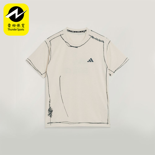 Adidas/阿迪达斯正品夏季男女透气宽松运动休闲针织跑步T恤KQ7840