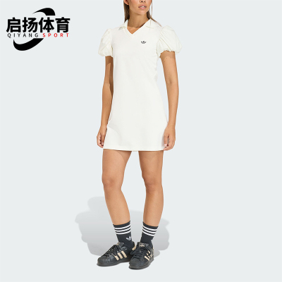 Adidas/阿迪达斯正品三叶草女士经典运动风泡泡袖连衣裙KE3437