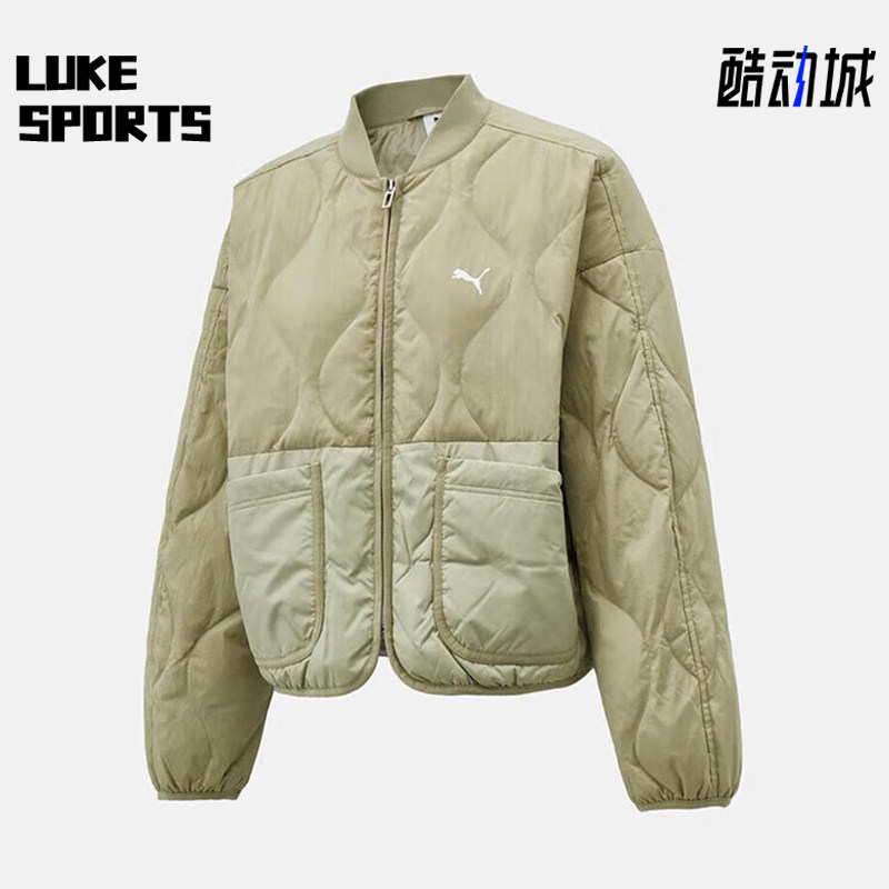 Puma/彪马正品含羽绒外套新款女浅绿色柔软经典夹克外套635502-82
