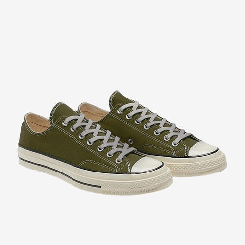 Converse匡威 耐磨减震低帮休闲帆布鞋男女同款板鞋橄榄绿171568C