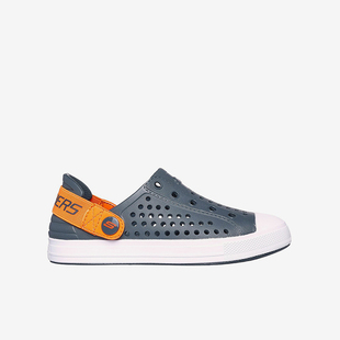 Skechers 新款 男童一腳蹬休閑耐磨輕便回彈洞洞鞋 斯凱奇正品