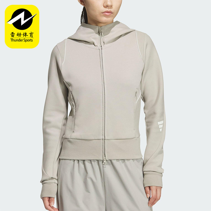 Adidas/阿迪达斯正品FUTURE STYLE女士休闲连帽针织外套KC2715