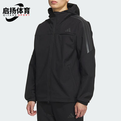 Adidas/阿迪达斯正品SL WARM JKT男士运动三条纹连帽外套KA1307