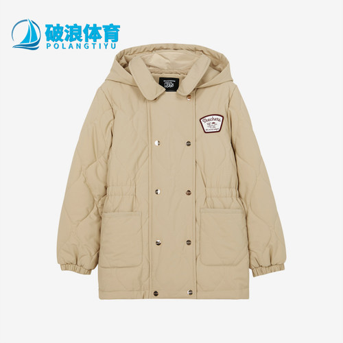 斯凯奇女童轻盈保暖连帽棉服