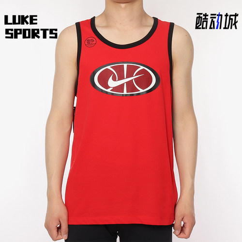 Nike/耐克正品2025男士运动圆领套头透气篮球背心T恤BQ3676-657