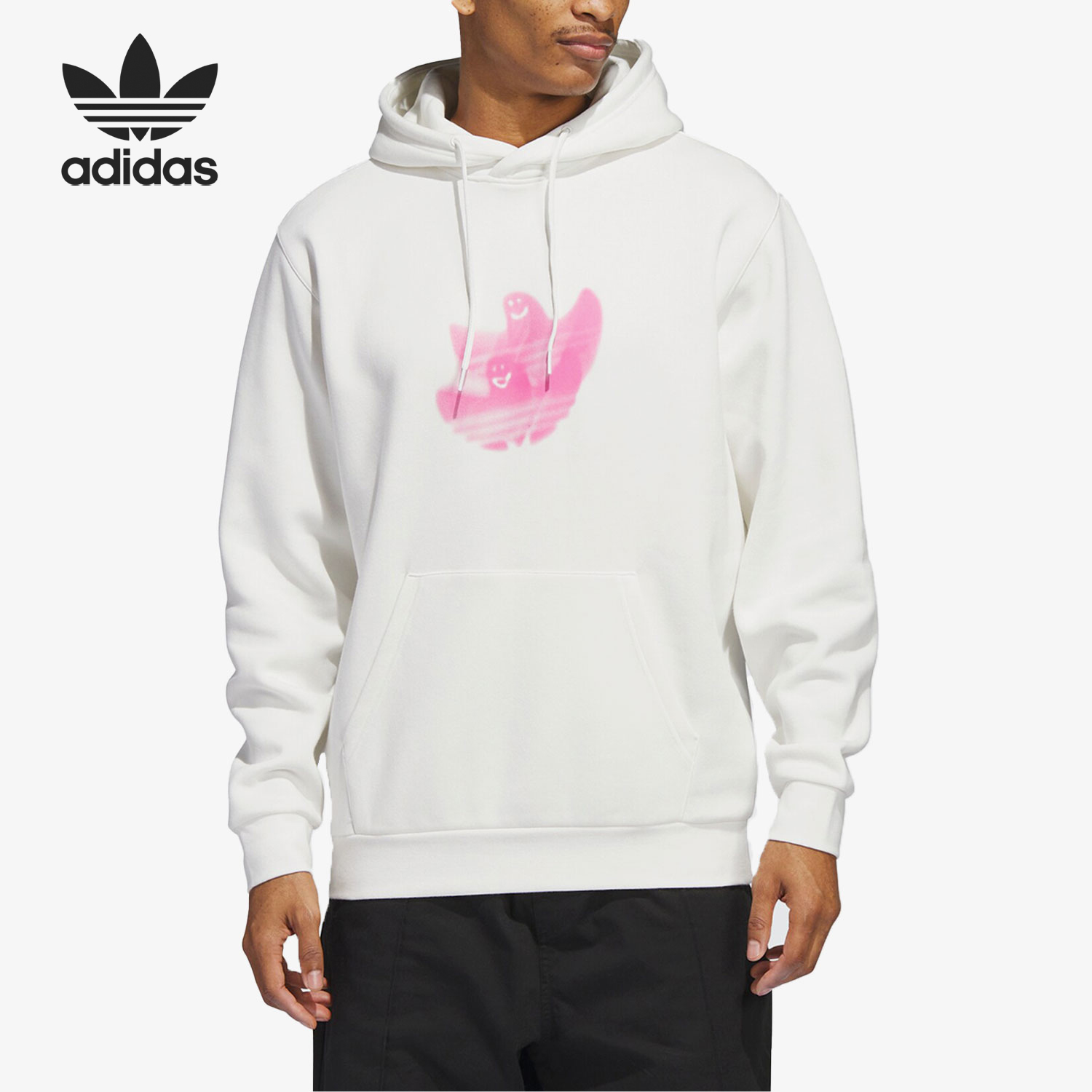 Adidas/阿迪达斯正品三叶草男士卡通图案休闲简约卫衣HS3052