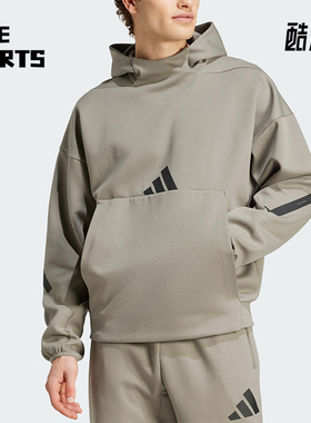 Adidas/阿迪达斯正品新款男士轻薄柔软保暖连帽卫衣JE3071