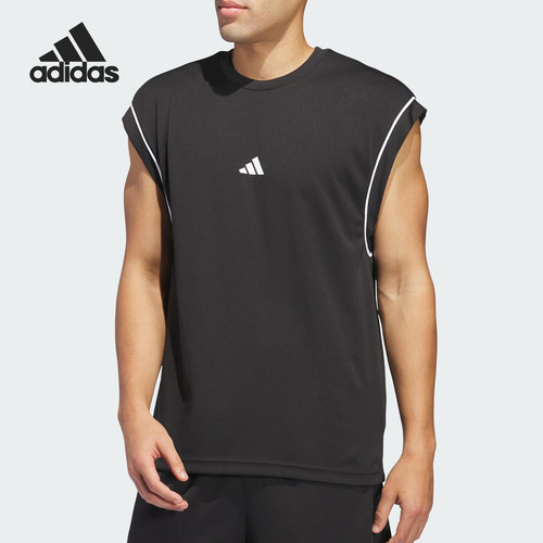 Adidas/阿迪达斯官方正品BASKETBALL 男士无袖宽松T恤背心JN4722