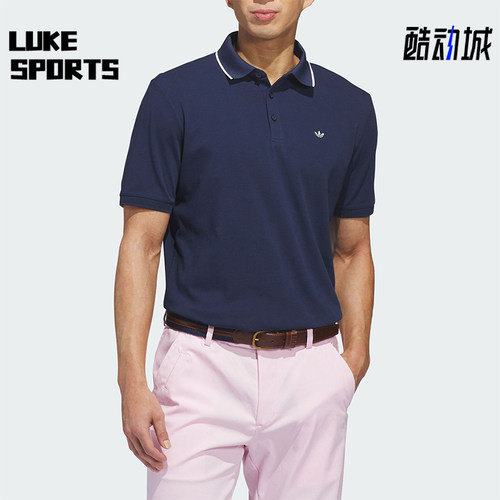 Adidas/阿迪达斯正品2026年男士高尔夫经典运动短袖POLO衫KB8622