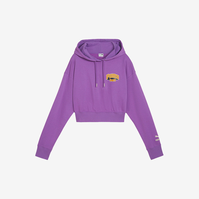 Puma/彪马正品春季新款女子复古休闲短款连帽卫衣626137-50