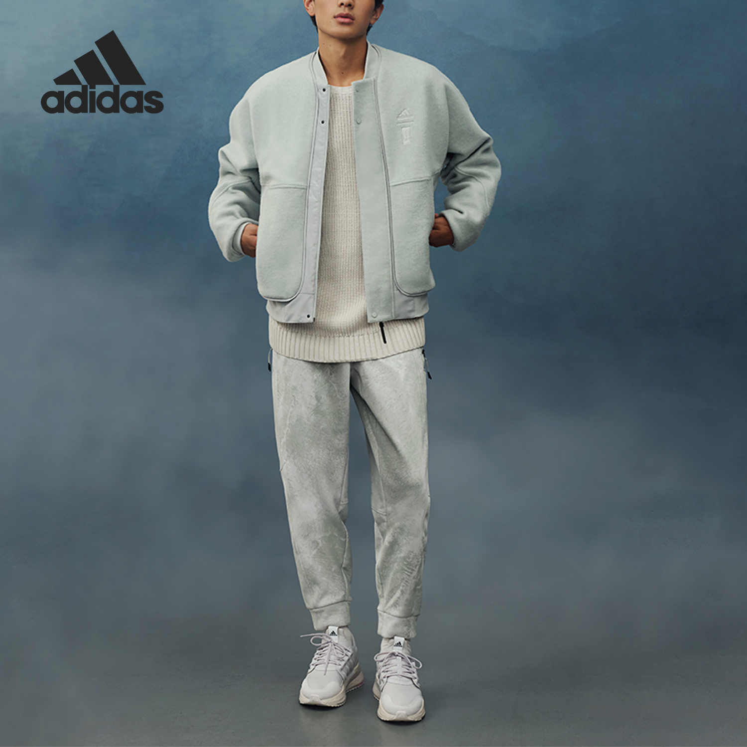 Adidas/阿迪达斯正品冬季新款男子针织运动夹克外套IP4911