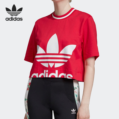 阿迪达斯女子舒适宽松运动短袖