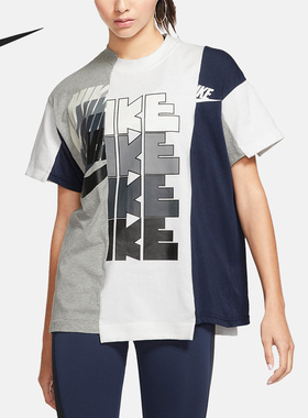 Nike/耐克正品x Sacai女子联名运动休闲款短袖T恤CD6310-711