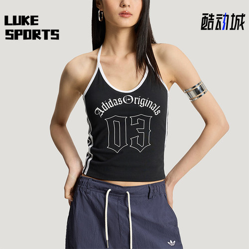 Adidas/阿迪达斯正品夏季款三叶草女士经典休闲无袖背心KT3049