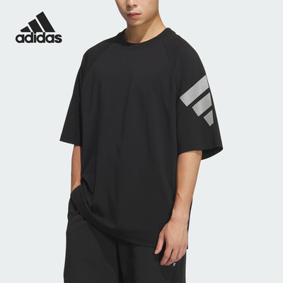 Adidas/阿迪达斯正品2025夏季款男士宽松透气休闲日常短袖KH1485