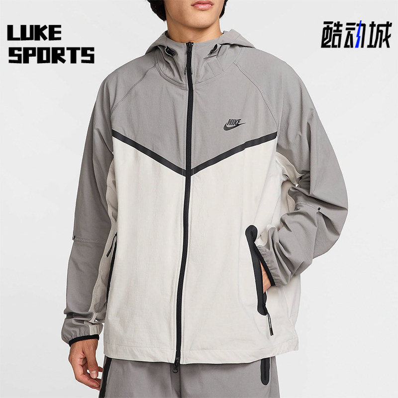 Nike/耐克正品男士透气连帽拉链时尚长袖经典夹克外套HM7151-014