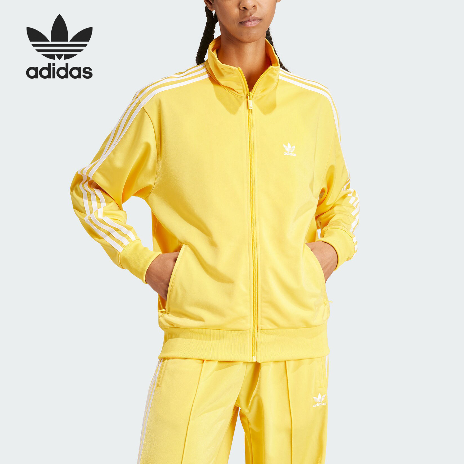 阿迪达斯女士复古运动夹克外套