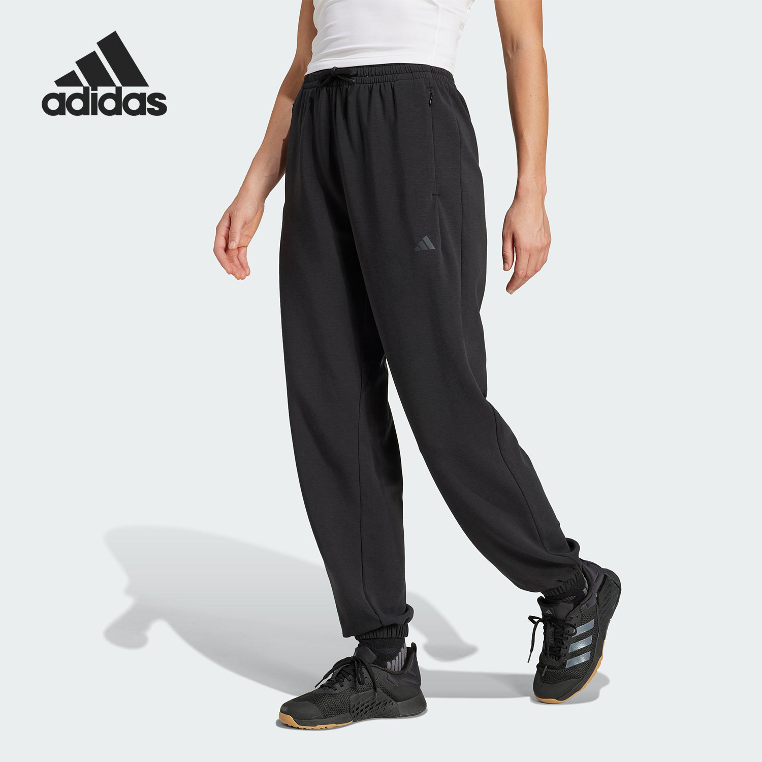 Adidas/阿迪达斯正品D4T KNIT PANT女士针织运动长裤JP2644