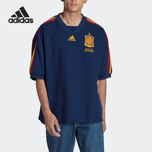 Adidas/阿迪达斯正品新款男子西班牙队短袖足球球衣HE8910