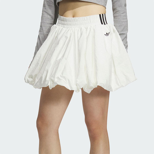 Adidas/阿迪达斯正品2025女士透气经典褶皱户外短裙KD8123