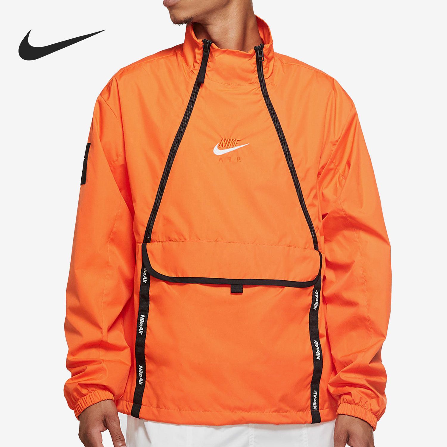 nike/耐克正品双拉链反光运动男子立领防风夹克 cu4119-837