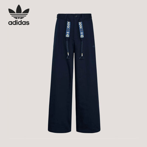 Adidas/阿迪达斯官方正品三叶草男士宽松休闲时尚系带长裤KW5669