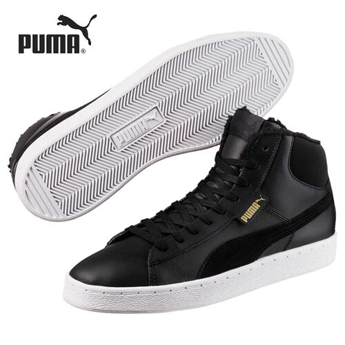 Puma/彪马正品冬季中性新款高帮皮面加绒板鞋休闲鞋364977