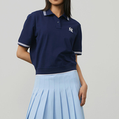夏季 3FPQB0243 女士复古翻领经典 POLO衫 50NYS 休闲运动短袖 MLB正品